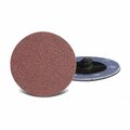 Cgw Abrasives Coated Abrasive Quick-Change Disc, 2 in Dia, 24 Grit, Coarse Grade, Aluminum Oxide Abrasive, Roll-On 59524